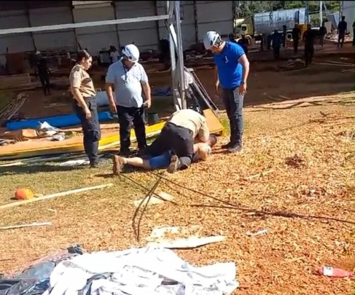 Funcionário é agredido por seguranças durante desmontagem de estandes da Agrishow
