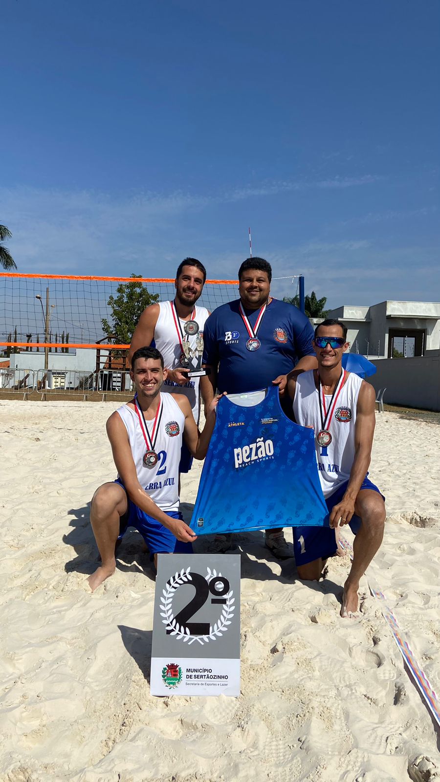 Serra Azul é vice-campeã de vôlei de praia nos Jogos Regionais