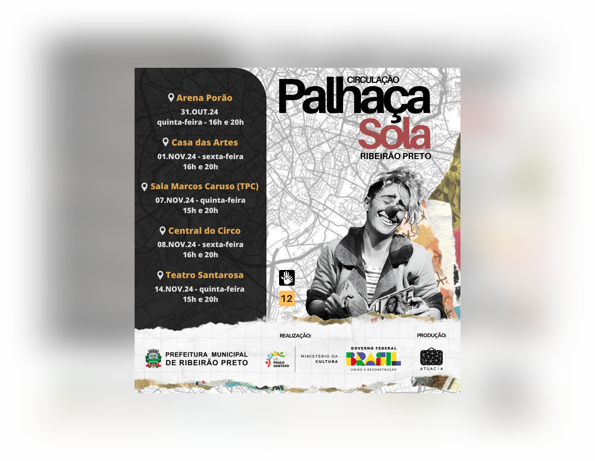 ATUACIA leva palhaçaria sobre autoabandono feminino a espaços alternativos de Ribeirão Preto