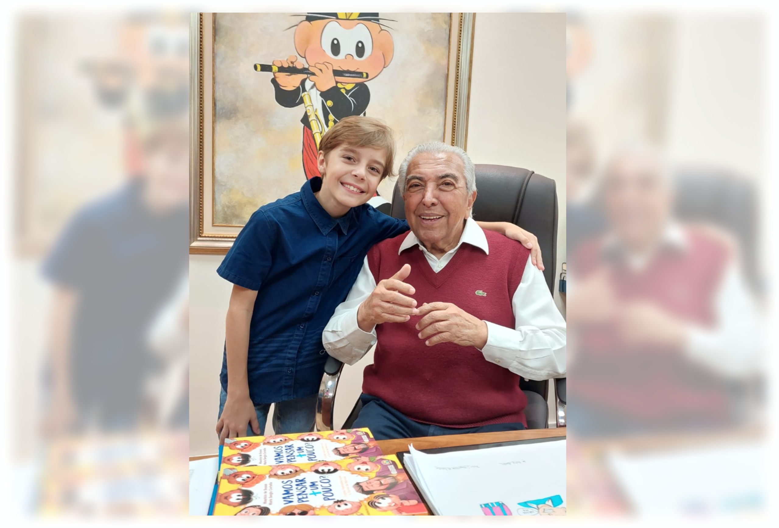 Enzo Henrique relembra encontro com Mauricio de Sousa: “Inesquecível”