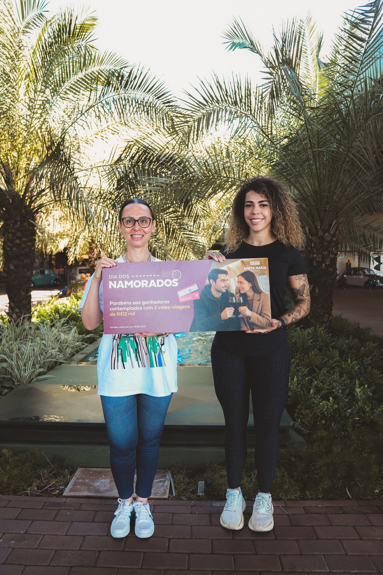 Campanha do Dia dos Namorados do Santa Maria Outlet entrega vales-viagem